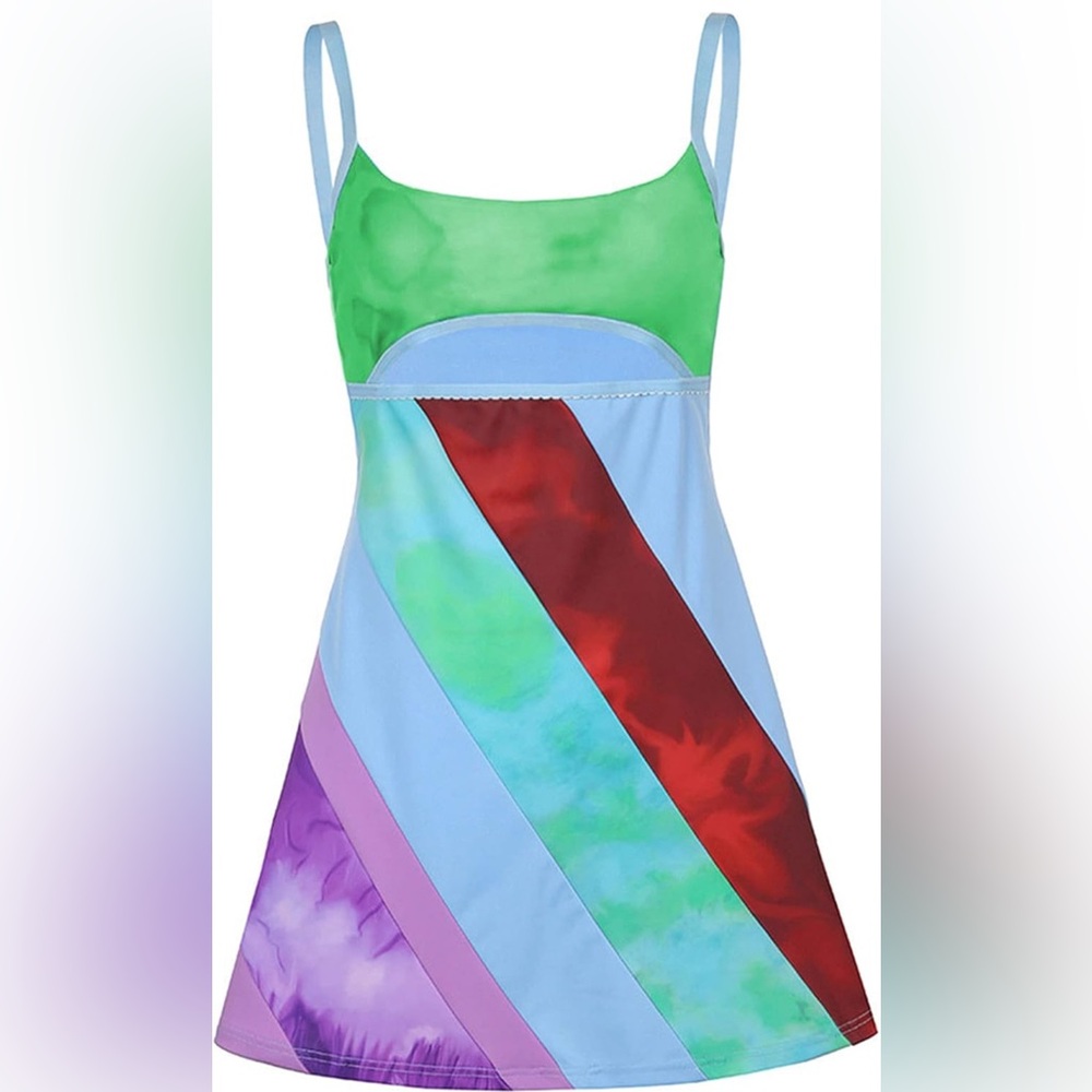 Multicolor Striped Mini Dress - Picture 4 of 6